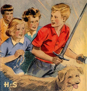 Image from the cover of 'Five on Finniston Farm', taken from the Cave of Books at www.enidblytonsociety.co.uk