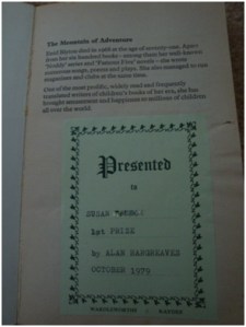 The winning name plate!