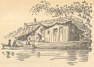 At the houseboat illustrated by Gilbert Dunlop