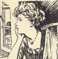 Mrs Mannering/Cunningham, aka Aunt Allie of the Adventure Series, drawn by Stuart Tresilian