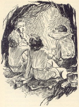 Inside the fern cave