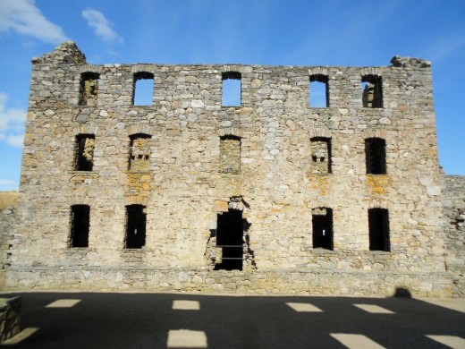 The barred-off section of the ruins