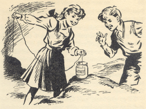 The children laying their booby-trap by Bruno Kay