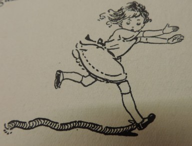 Amelia Jane being chased by the 'snake'