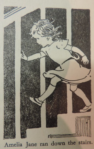 Amelia Jane rushes downstairs