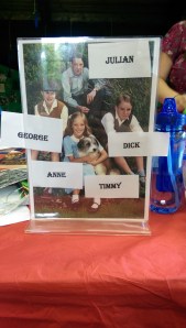 The picture of the Five with the name tags on.