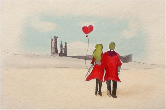 Couple at St Andrews by Gillian Gamble http://www.gilliangamble.co.uk/