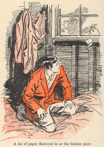 Dick receiving Nailer's message in Five on a Hike Together