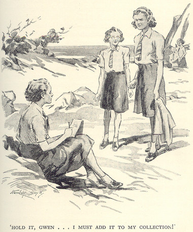 Gwen scowling at Belinda Malory Towers