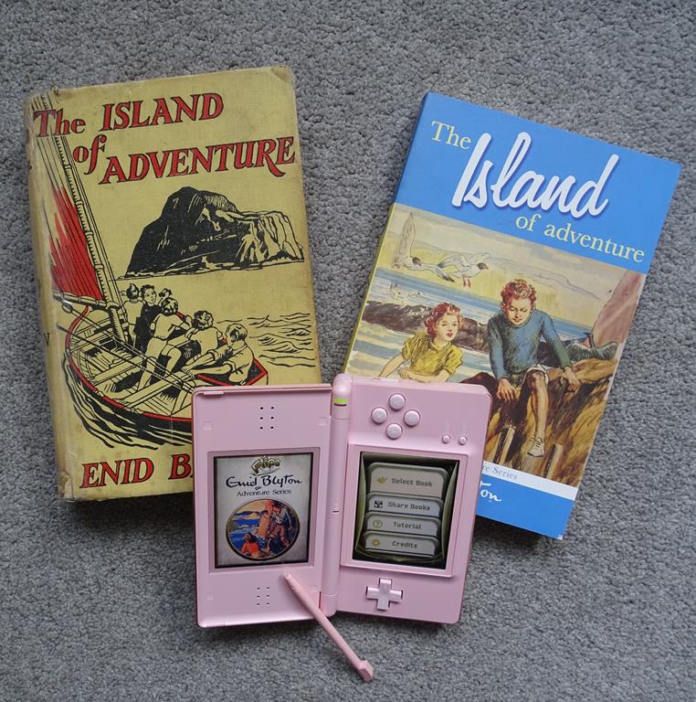 The island of adventure paperback, hardback, and the game on the nintendo DS