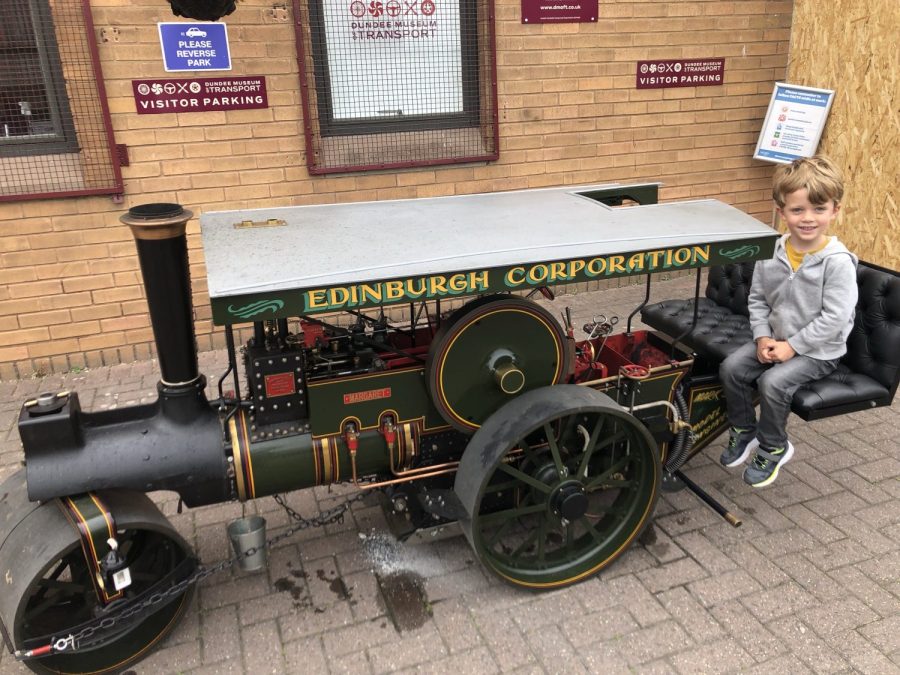 a vintage miniature steam train